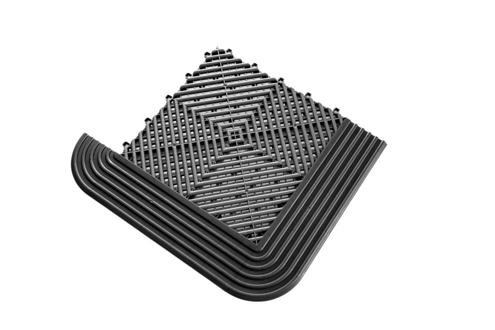 Modular "MAXTON Floor"- Corner Edge Tile (Male Pegs)